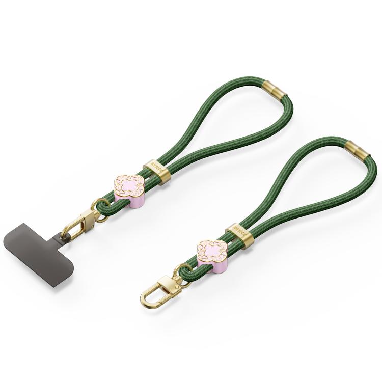 DUX DUCIS Garden Series Begonia Pattern Adjustable Short Phone Lanyard(Army Green) - Lanyards & Wrist Straps by DUX DUCIS | Online Shopping South Africa | PMc TechLife | Buy Now Pay Later Mobicred