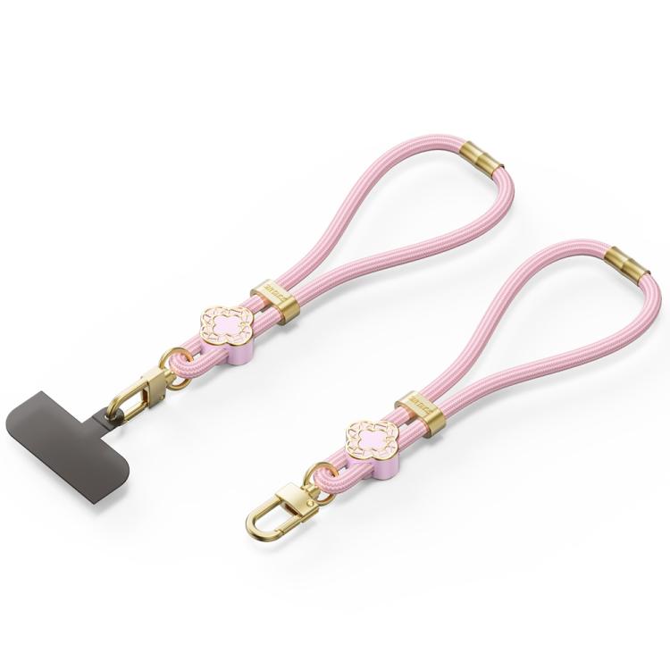 DUX DUCIS Garden Series Begonia Pattern Adjustable Short Phone Lanyard(Light Pink) - Lanyards & Wrist Straps by DUX DUCIS | Online Shopping South Africa | PMc TechLife | Buy Now Pay Later Mobicred