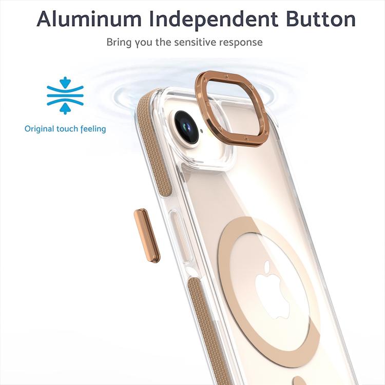 For iPhone 16e Dual-Color Clear Acrylic Hybrid TPU MagSafe Phone Case(Grey) - iPhone 16e Cases by PMC TechLife | Online Shopping South Africa | PMC TechLife | Buy Now Pay Later Mobicred