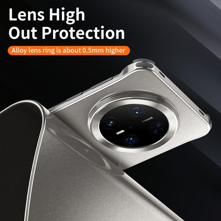 For Huawei Mate 60 Pro+ Micro Frosted Metal Phone Case(Titanium) - Huawei Cases by PMC TechLife | Online Shopping South Africa | PMC TechLife | Buy Now Pay Later Mobicred