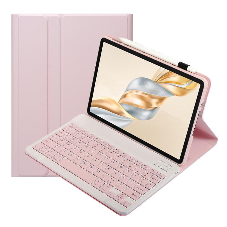 For Honor Pad X9 Pro 11.5 AH28 Ultra-thin Detachable Bluetooth Keyboard Leather Tablet Case(Pink White) - Others Keyboard by PMC TechLife | Online Shopping South Africa | PMC TechLife | Buy Now Pay Later Mobicred