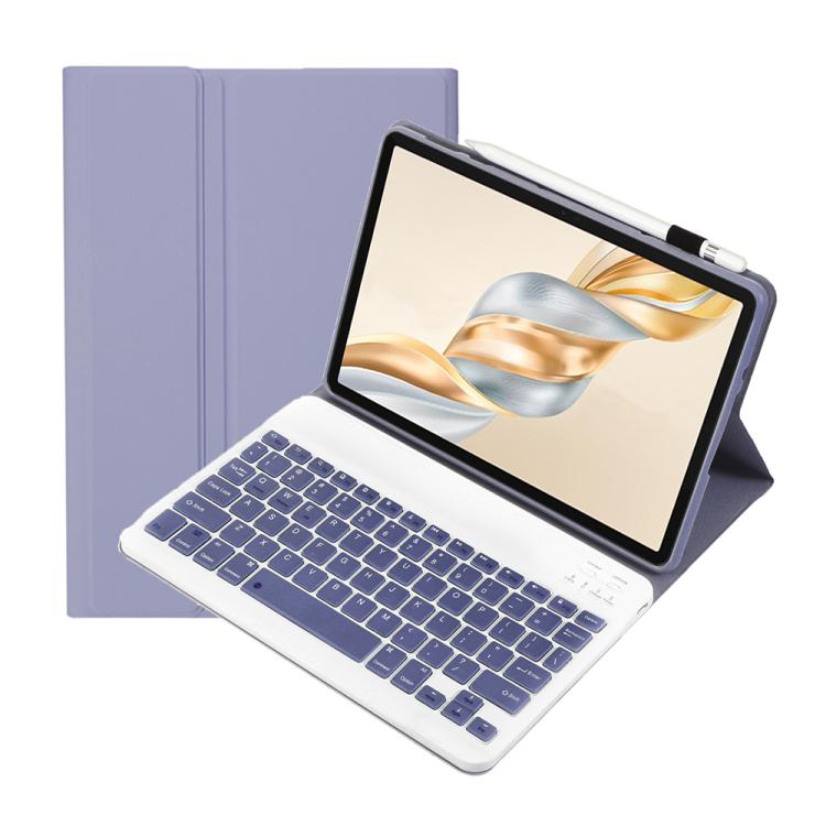For Honor Pad X9 Pro 11.5 AH28 Ultra-thin Detachable Bluetooth Keyboard Leather Tablet Case(Lavender White) - Others Keyboard by PMC TechLife | Online Shopping South Africa | PMC TechLife | Buy Now Pay Later Mobicred