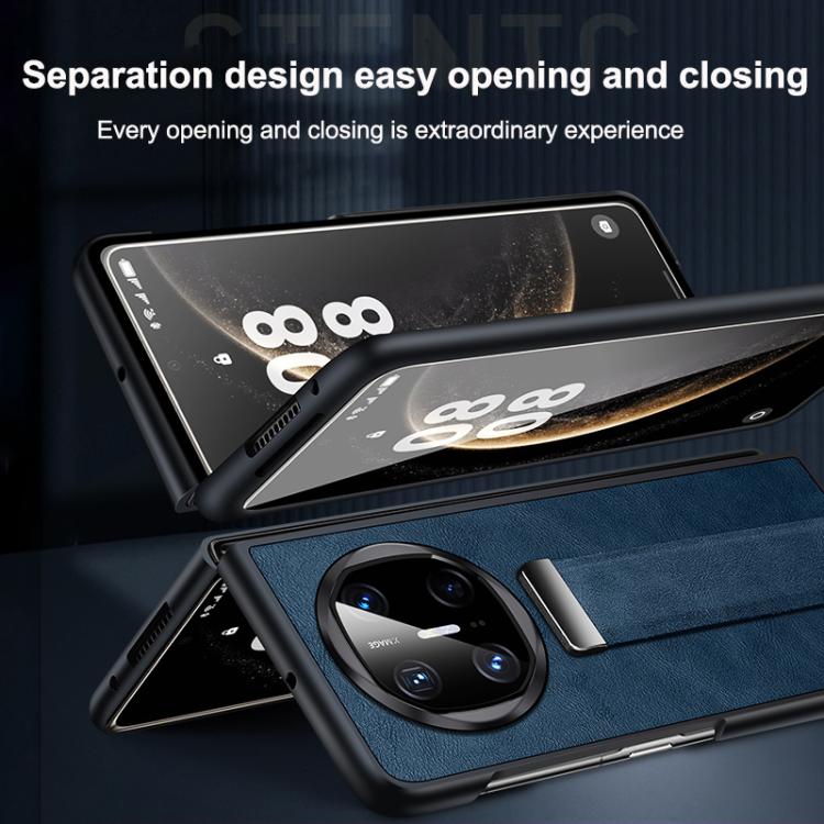 For Huawei Mate X6 SULADA PC Hybrid Leather Texture Skin Feel Shockproof Phone Case(Brown) - free shipping - PMC TechLife - Order now!
