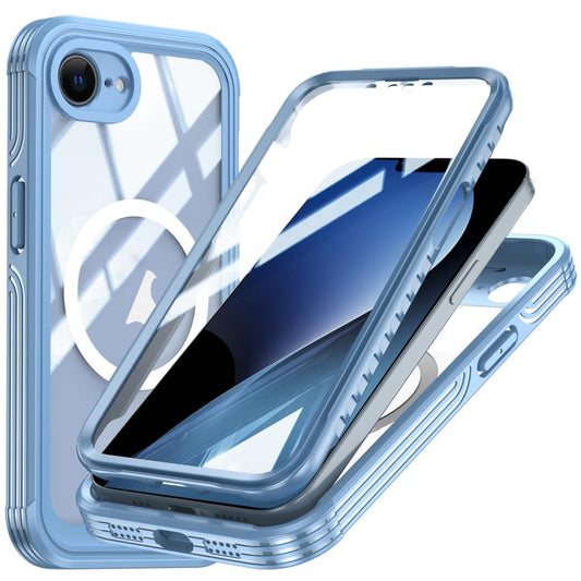 For iPhone 16e RedPepper Tempered Glass MagSafe Phone Case(Blue) - iPhone 16e Cases by RedPepper | Online Shopping South Africa | PMC Jewellery | Buy Now Pay Later Mobicred