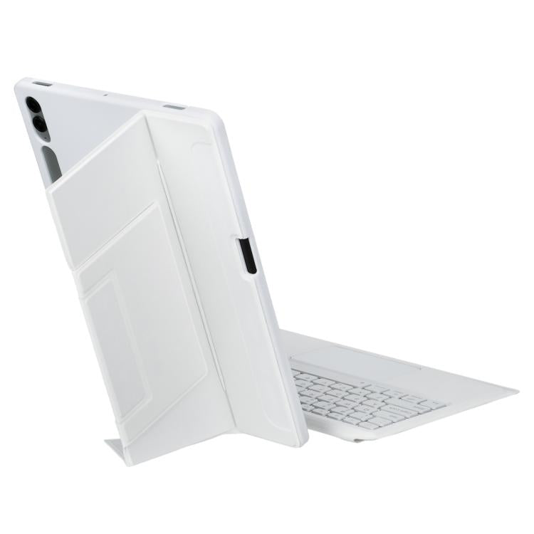 For Samsung Galaxy Tab S10+ / S9 FE+ / S9+ Holder Floating Detachable Backlight Keyboard Tablet Leather Case with Touchpad(White) - Samsung Keyboard by PMC TechLife | Online Shopping South Africa | PMC TechLife | Buy Now Pay Later Mobicred