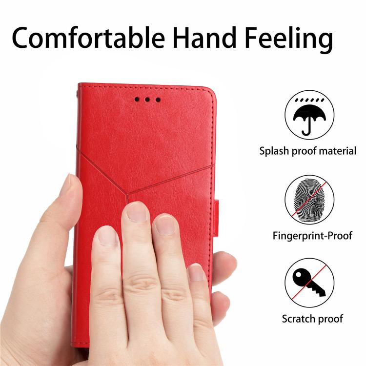 For Tecno Spark 40 Pro+ 4G Y-shaped Pattern Flip Leather Phone Case(Red) - free shipping - PMC TechLife - Order now!