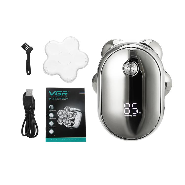 VGR V-395 Six Cuttter Heads IPX6 Electric Shaver(Silver) - free shipping - PMC TechLife - Order now!