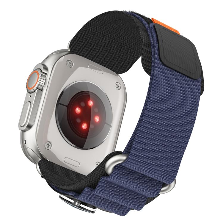For Apple Watch 46mm / 49mm / 45mm / 44mm Compass Nylon Loop Watch Band(Black Blue) - free shipping - PMc TechLife - Order now!