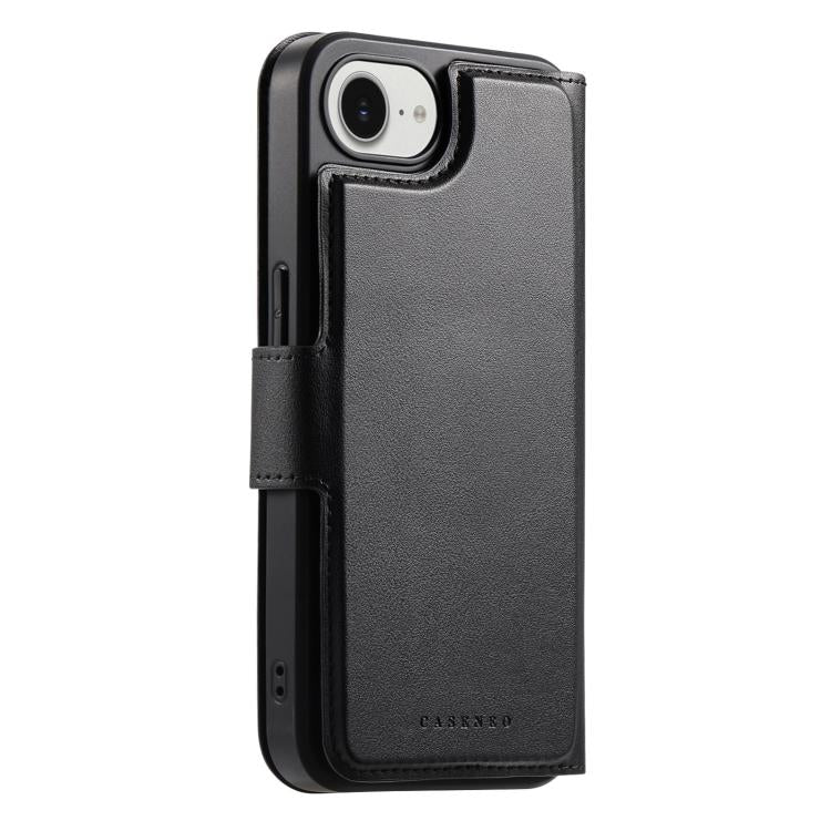 For iPhone 16e CaseNeo Finger Grip Strap MagSafe Leather Phone Case(Black) - free shipping - PMc TechLife - Order now!