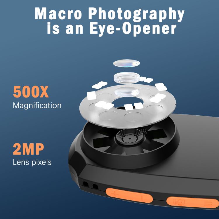 CPL-05-0011 2MP 2 inch HD Screen Handheld Digital Microscope 500X Magnification(Black) - free shipping - PMc TechLife - Order now!