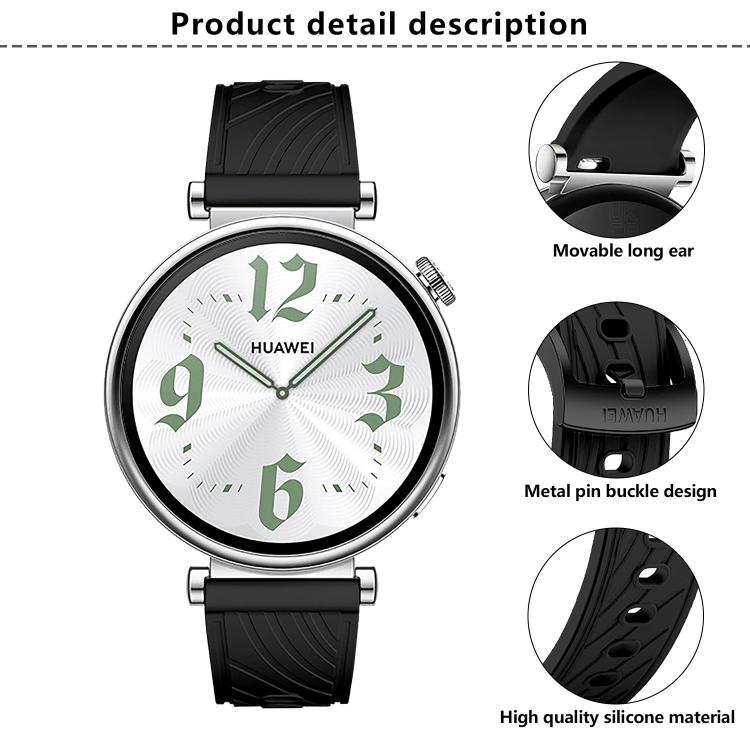 Kalebol 18mm Universal Textured Silicone Black Buckle Strap(Black) - free shipping - PMc TechLife - Order now!