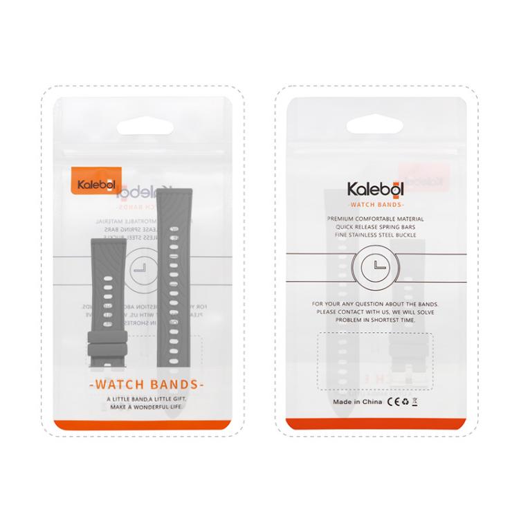 Kalebol 18mm Universal Textured Silicone Black Buckle Strap(Red) - free shipping - PMc TechLife - Order now!