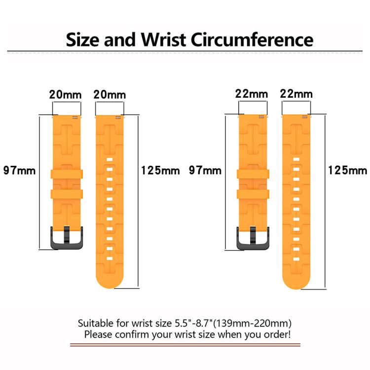 22mm Kalebol Solid Color Black Buckle Round Tail Silicone Watch Band(Army Green) - free shipping - PMc TechLife - Order now!