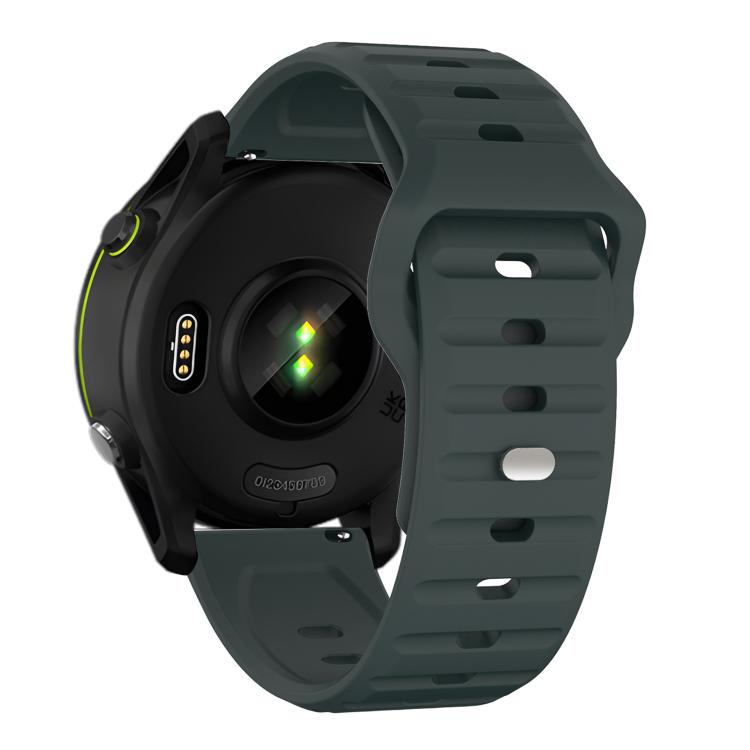 20mm Kalebol Wave Pattern Studded Buckle Silicone Watch Band(Dark Green) - free shipping - PMc TechLife - Order now!