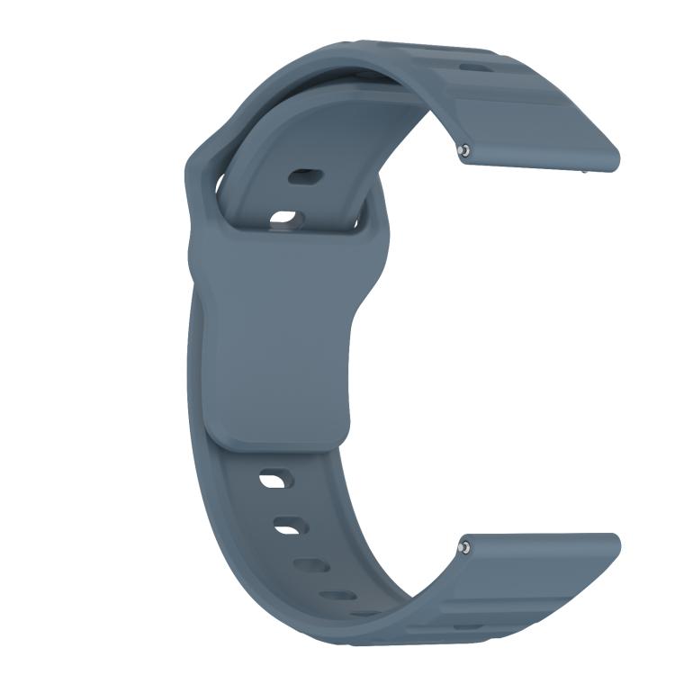 22mm Kalebol Wave Pattern Studded Buckle Silicone Watch Band(Navy Blue) - 22mm Bands by Kalebol | Online Shopping South Africa | PMc TechLife | Buy Now Pay Later Mobicred