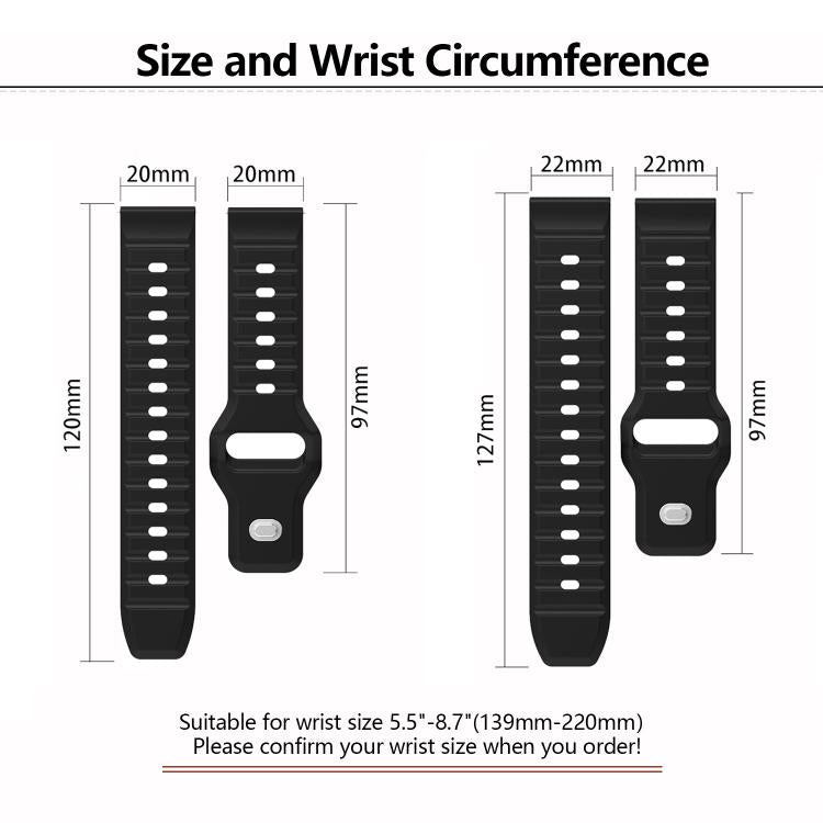 20mm Kalebol Wave Pattern Studded Buckle Silicone Watch Band(Wine Red) - free shipping - PMc TechLife - Order now!