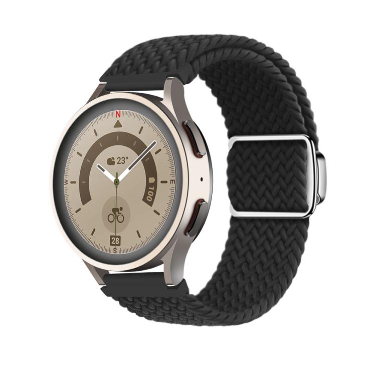 20mm Kalebol Nylon Braided Loop Magnetic Buckle Watch Band(Black) - free shipping - PMc TechLife - Order now!
