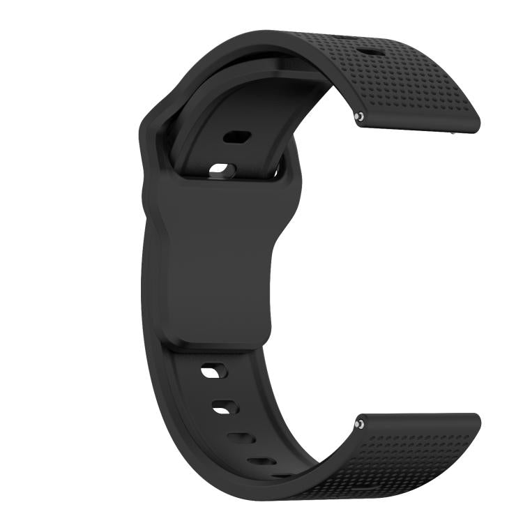 22mm Kalebol Dot Studded Buckle Silicone Watch Band(Black) - 22mm Bands by Kalebol | Online Shopping South Africa | PMc TechLife | Buy Now Pay Later Mobicred