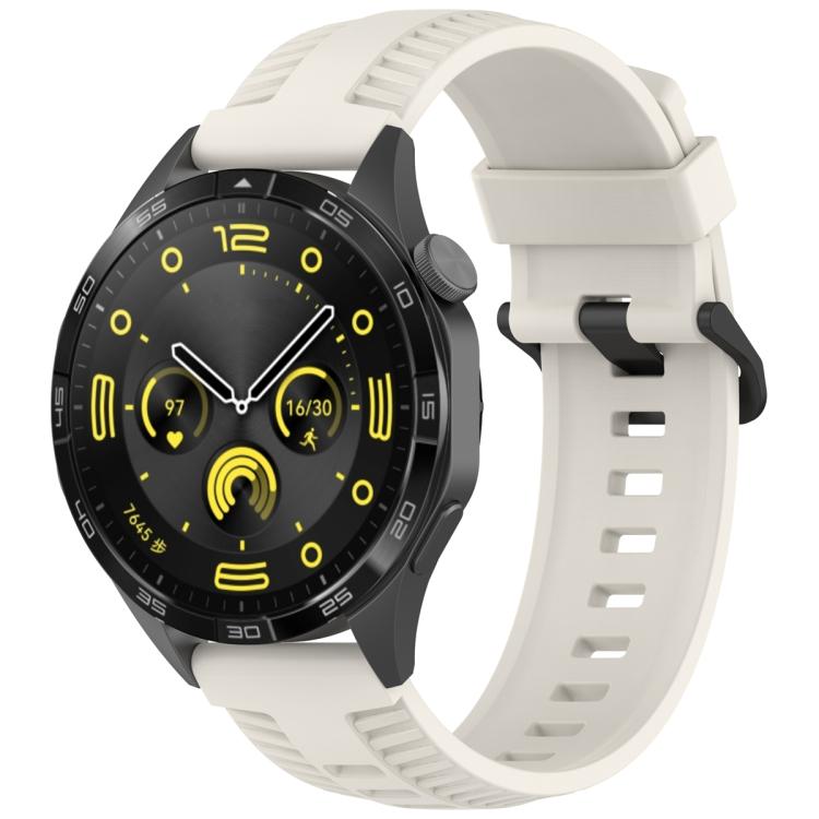 22mm Kalebol Black Buckle Tire Pattern Silicone Watch Band(Starlight) - 22mm Bands by Kalebol | Online Shopping South Africa | PMc TechLife | Buy Now Pay Later Mobicred