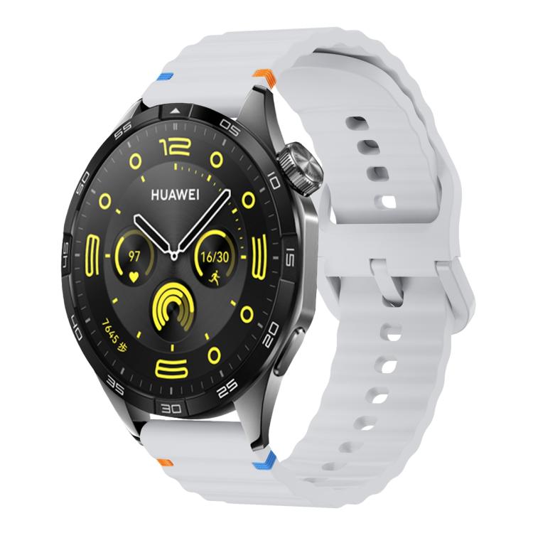 22mm Kalebol Wave Stitch Silicone Watch Band(Light Grey) - free shipping - PMc TechLife - Order now!