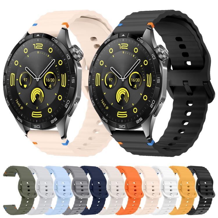 22mm Kalebol Wave Stitch Silicone Watch Band(Midnight Blue) - free shipping - PMc TechLife - Order now!