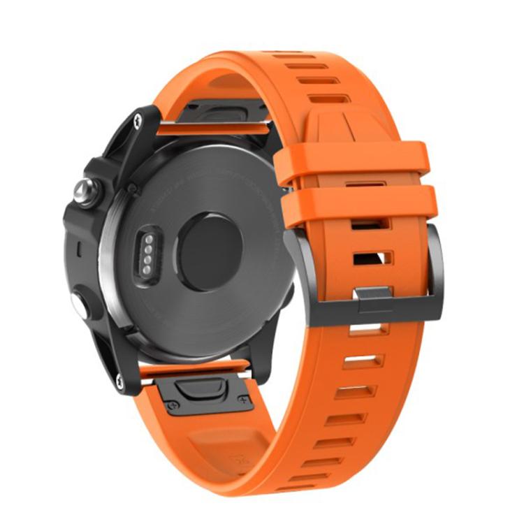 For Garmin QuickFit 26mm Kalebol Plain Texture Silicone Watch Band(Orange) - free shipping - PMc TechLife - Order now!