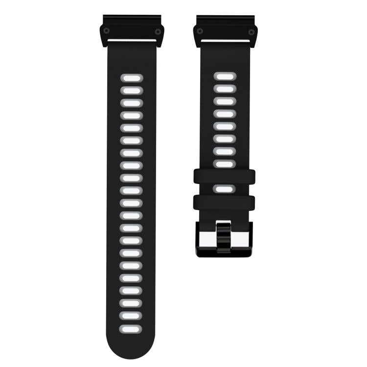 For Garmin QuickFit 26mm Kalebol Two-layer Silicone Watch Band(Black Grey) - free shipping - PMc TechLife - Order now!