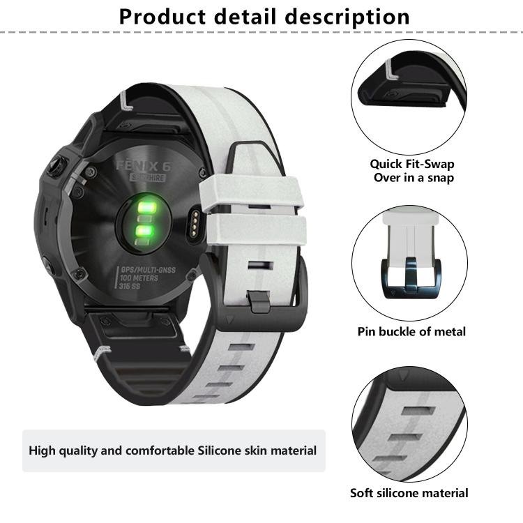 For Garmin QuickFit 22mm Kalebol Quick Release Silicone Leather Watch Band(Brown) - free shipping - PMc TechLife - Order now!