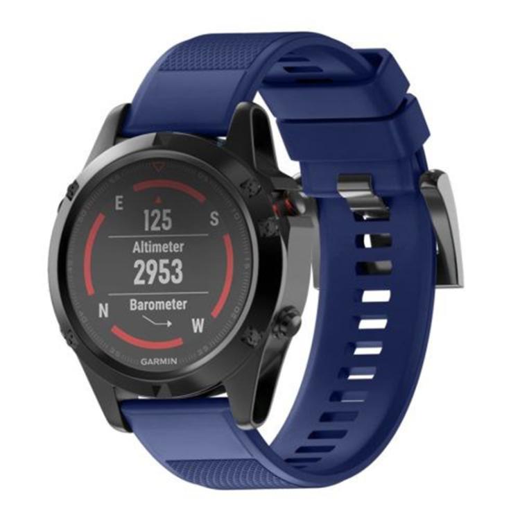 For Garmin QuickFit 22mm Kalebol Triangle Texture Silicone Watch Band(Dark Blue) - free shipping - PMc TechLife - Order now!