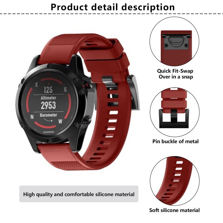 For Garmin QuickFit 26mm Kalebol Triangle Texture Silicone Watch Band(Sky Blue) - free shipping - PMc TechLife - Order now!