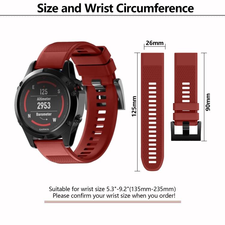 For Garmin QuickFit 26mm Kalebol Triangle Texture Silicone Watch Band(Yellow) - free shipping - PMc TechLife - Order now!