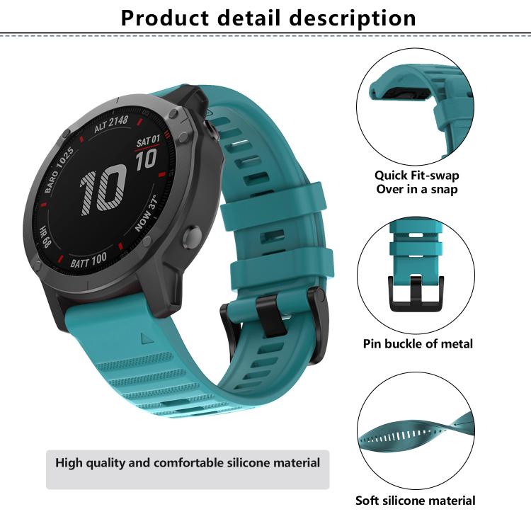For Garmin QuickFit 26mm Kalebol Concave Texture Silicone Watch Band(Red) - free shipping - PMc TechLife - Order now!