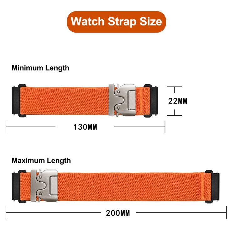 22mm Parachute Buckle Elastic Nylon Watch Band(Army Green) - free shipping - PMc TechLife - Order now!