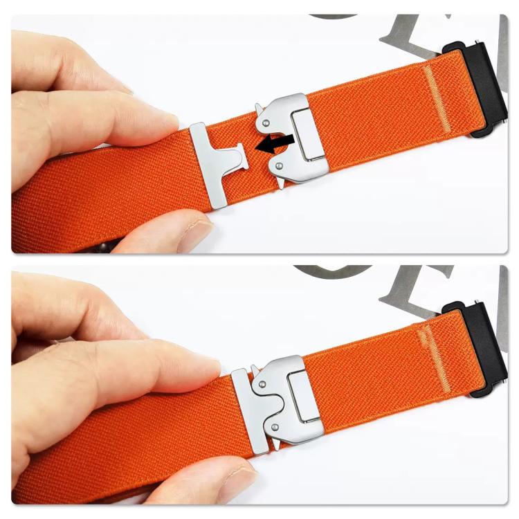 22mm Parachute Buckle Elastic Nylon Watch Band(Orange) - 22mm Bands by PMc TechLife | Online Shopping South Africa | PMc TechLife | Buy Now Pay Later Mobicred