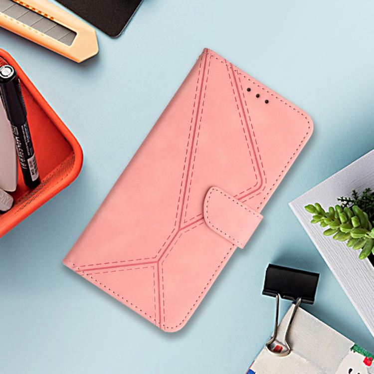 For Tecno Spark 40 Pro+ 4G Stitching Embossed Leather Phone Case(Pink) - free shipping - PMC TechLife - Order now!