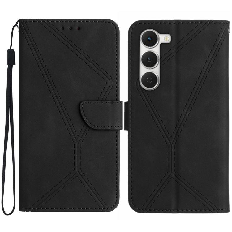 For Tecno Spark 40 Pro 4G Stitching Embossed Leather Phone Case(Black) - free shipping - PMC TechLife - Order now!