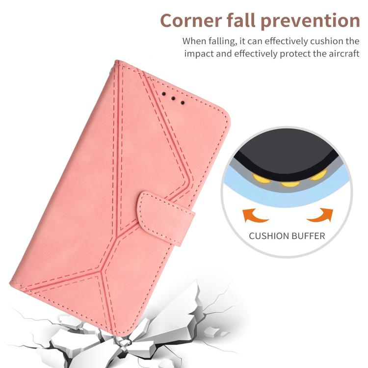 For Tecno Spark 40 4G Stitching Embossed Leather Phone Case(Pink) - free shipping - PMC TechLife - Order now!