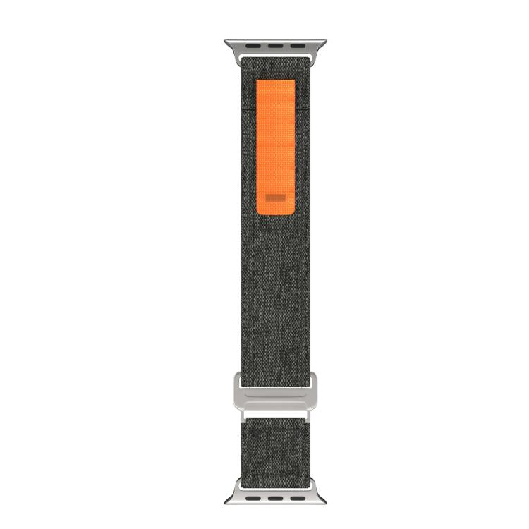 For Apple Watch 46mm / 49mm / 45mm / 44mm Kalebol Canvas Pattern Nylon Loop Strap(Black) - Watch Bands by Kalebol | Online Shopping South Africa | PMC TechLife | Buy Now Pay Later Mobicred