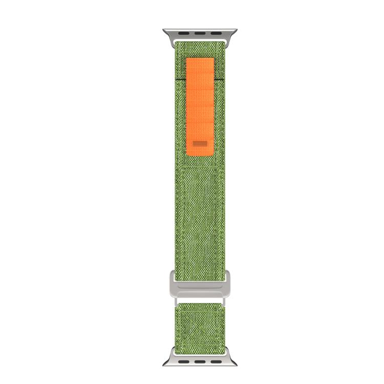 For Apple Watch 42mm / 41mm / 40mm / 38mm Kalebol Canvas Pattern Nylon Loop Strap(Army Green) - Watch Bands by Kalebol | Online Shopping South Africa | PMC TechLife | Buy Now Pay Later Mobicred