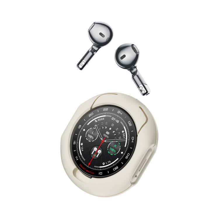 D9 1.46 inch 2 in 1 Bluetooth Earphone Smart Watch, Support Bluetooth Call / NFC / Heart Rate(Silver) - free shipping - PMC TechLife - Order now!