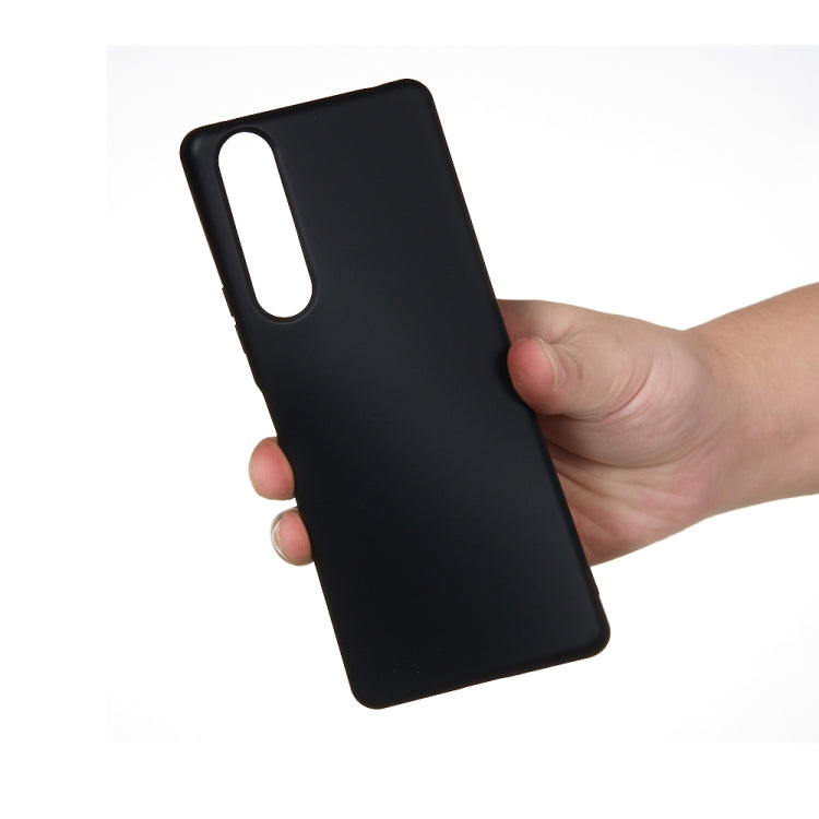 For Sony Xperia 5 Plus / Xperia 1 II Solid Color Liquid Silicone Dropproof Full Coverage Protective Case(Black) - Sony Cases by PMC TechLife | Online Shopping South Africa | PMC TechLife