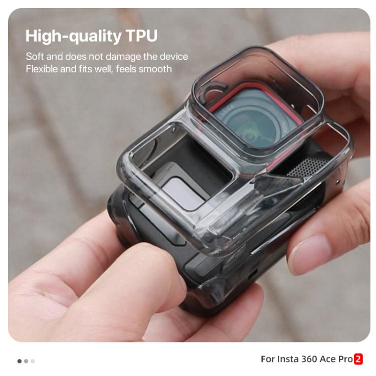 For Insta360 Ace / Ace Pro / Pro 2 Body Soft TPU Protective Case with Lens Cover(Transparent) - free shipping - PMC TechLife - Order now!