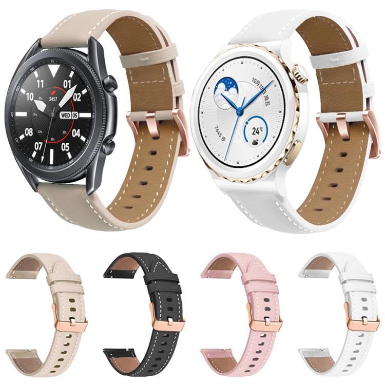 18mm Rose Gold Buckle Leather Watch Band(Pink) - free shipping - PMC TechLife - Order now!