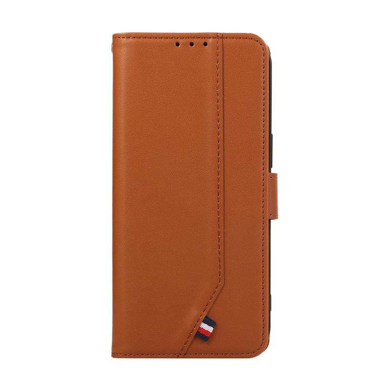 For iPhone 17 ABEEL Delicate Texture Splicing RFID Leather Phone Case(Brown) - free shipping - PMc TechLife - Order now!