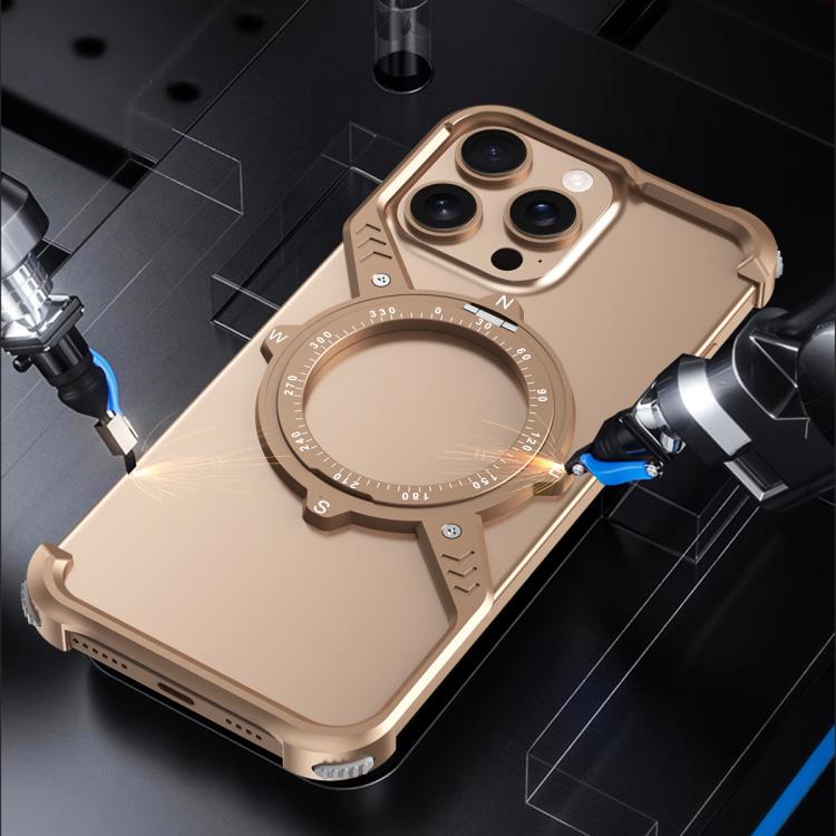 For iPhone 16 Plus S Shaped 360 Holder Airbag Frameless MagSafe Metal Phone Case(Space Gray) - free shipping - PMC TechLife - Order now!