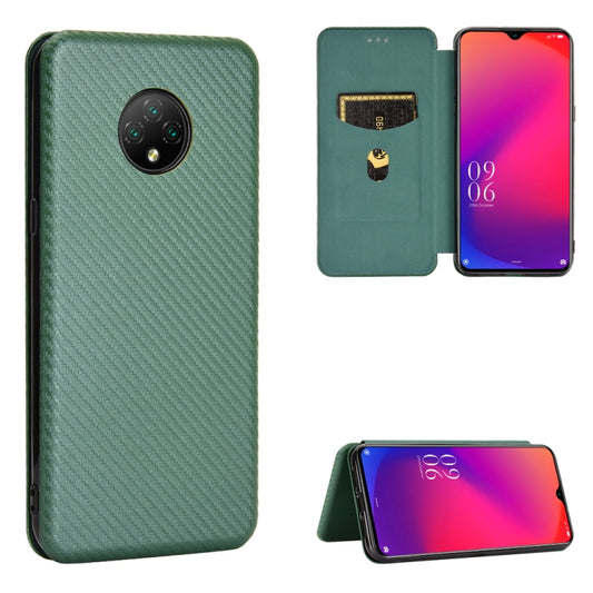 For Doogee X95 Carbon Fiber Texture Horizontal Flip TPU + PC + PU Leather Case with Card Slot & Lanyard(Green) - More Brand by PMC Jewellery | Online Shopping South Africa | PMC Jewellery | Buy Now Pay Later Mobicred