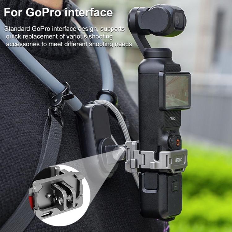 For DJI Osmo Pocket 3 BRDRC Quick Assembly Multi-function Cold Shoe Extension Mount(Dark Grey) - free shipping - PMC TechLife - Order now!