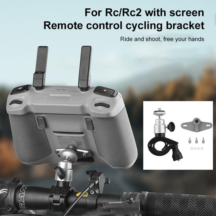 For DJI RC / RC 2 BRDRC Drone Remote Control Adapter Base Bicycle Holder(Black Silver) - free shipping - PMC TechLife - Order now!