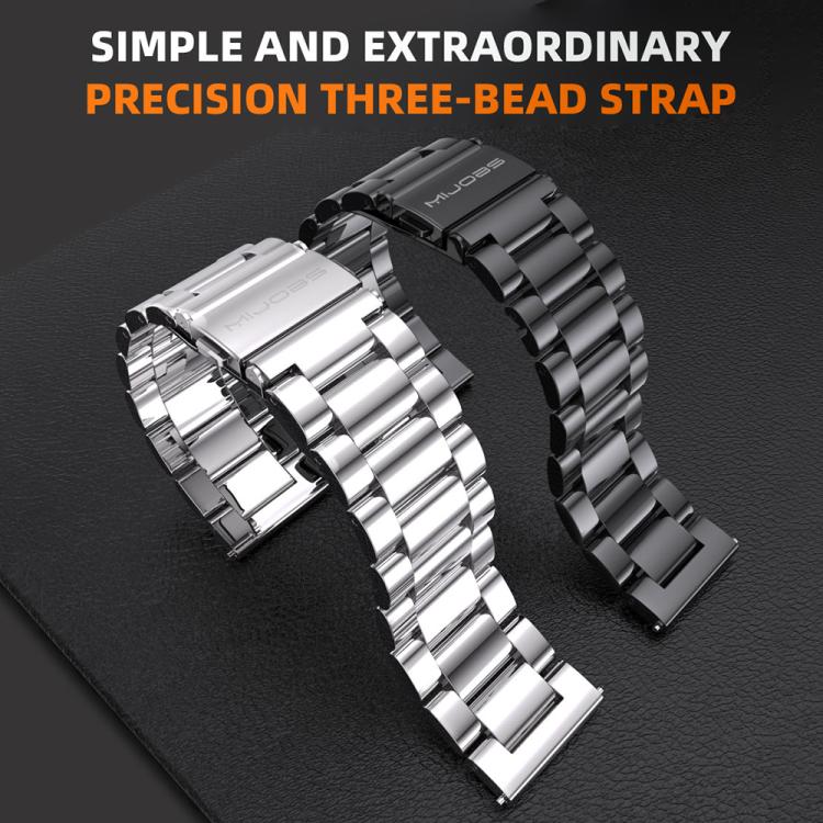 22mm MIJOBS Three Beads Metal Watch Band(Gold) - free shipping - PMC TechLife - Order now!
