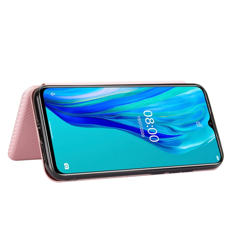 For Ulefone Note 9P Carbon Fiber Texture Horizontal Flip TPU + PC + PU Leather Case with Card Slot(Pink) - Ulefone Cases by PMC Jewellery | Online Shopping South Africa | PMC Jewellery | Buy Now Pay Later Mobicred